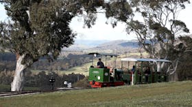 A photo of the Ruston Locomotive view a view toward Strath Creek South of 'Summit Station'