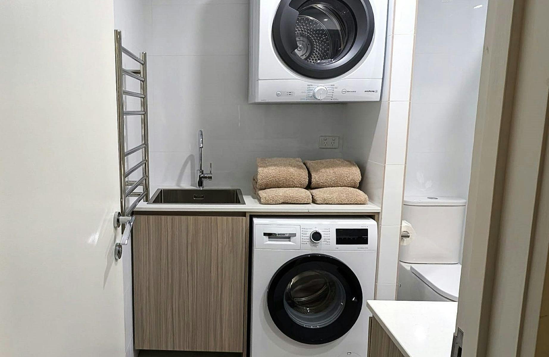 Laundry area with washer and dryer