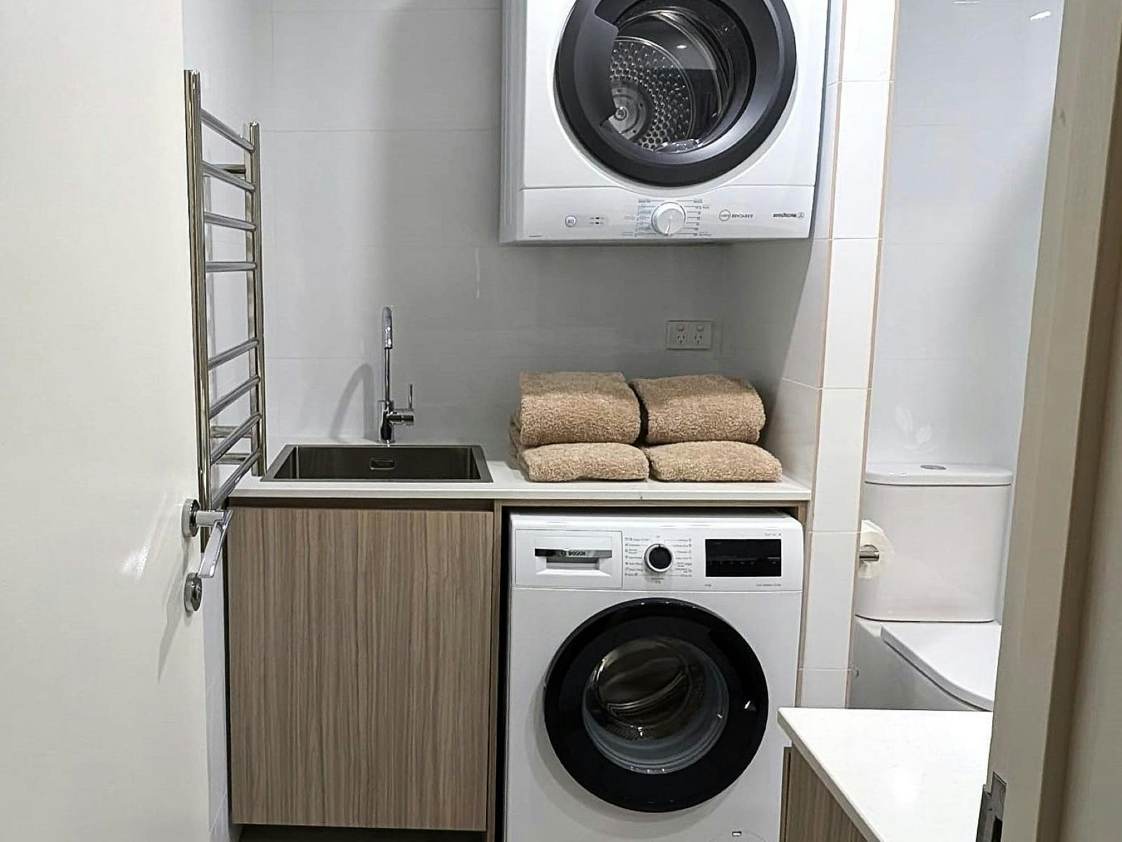 Laundry area with washer and dryer