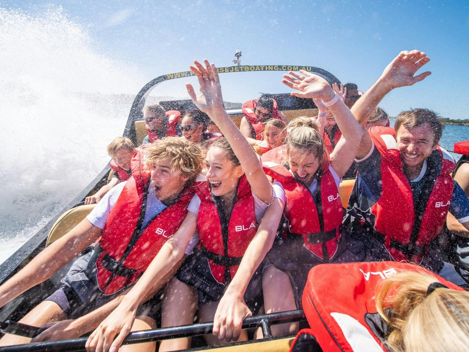 Pax on jet boat