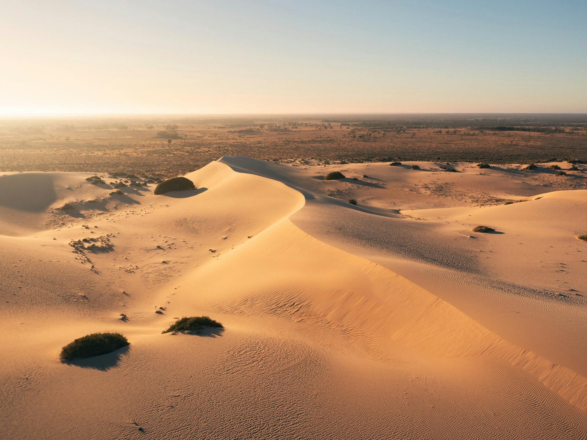 Sand dunes located within Mungo National Park