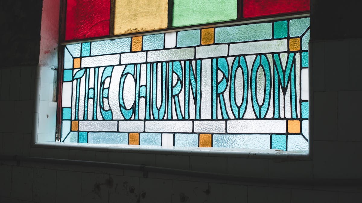 Leadlight Window of The Churn Room Leadlight Window of The Churn Room