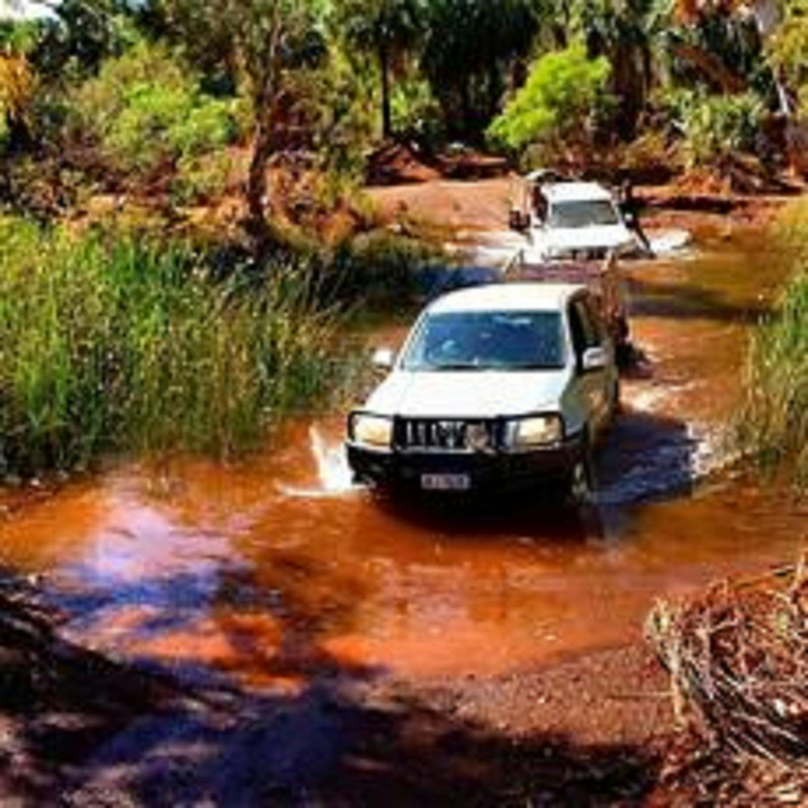 Vehicles driving through water