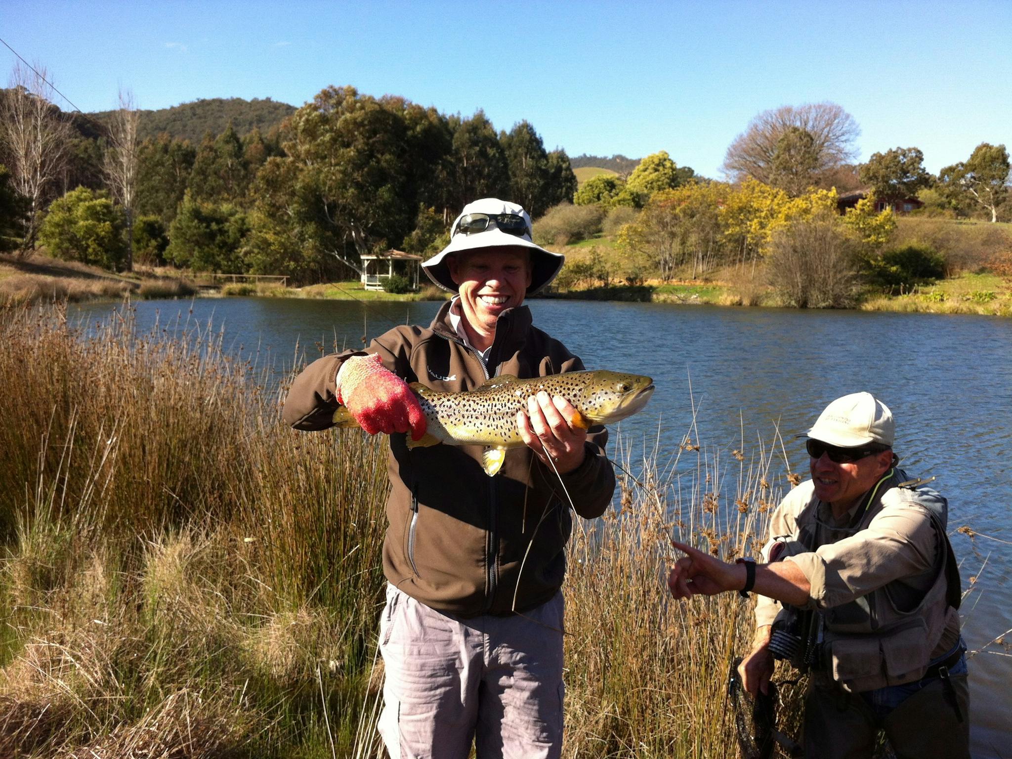 Fishing in the well stocked lake