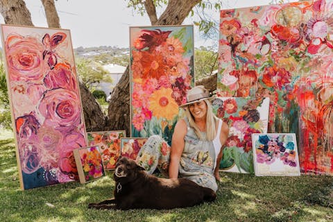 Abstract Floral art by Kerry Bruce