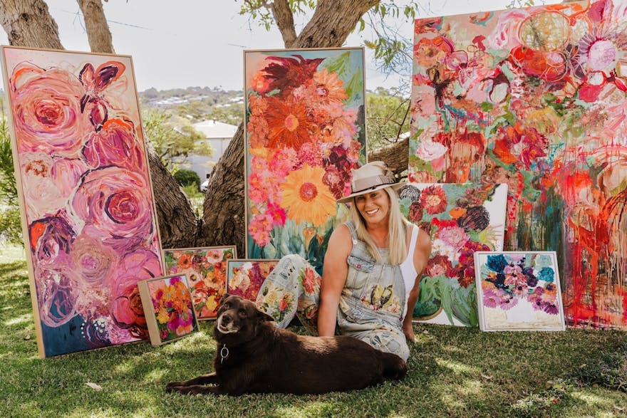 Abstract Floral art by Kerry Bruce