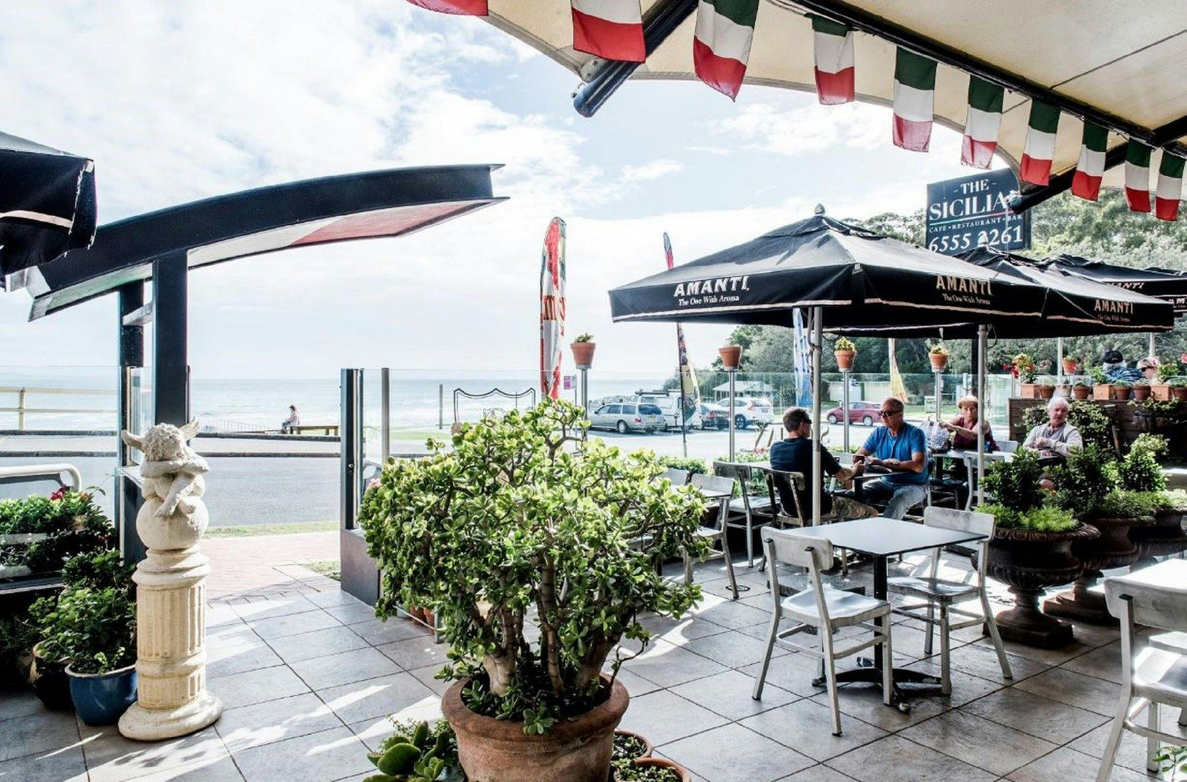 The alfresco dining area
