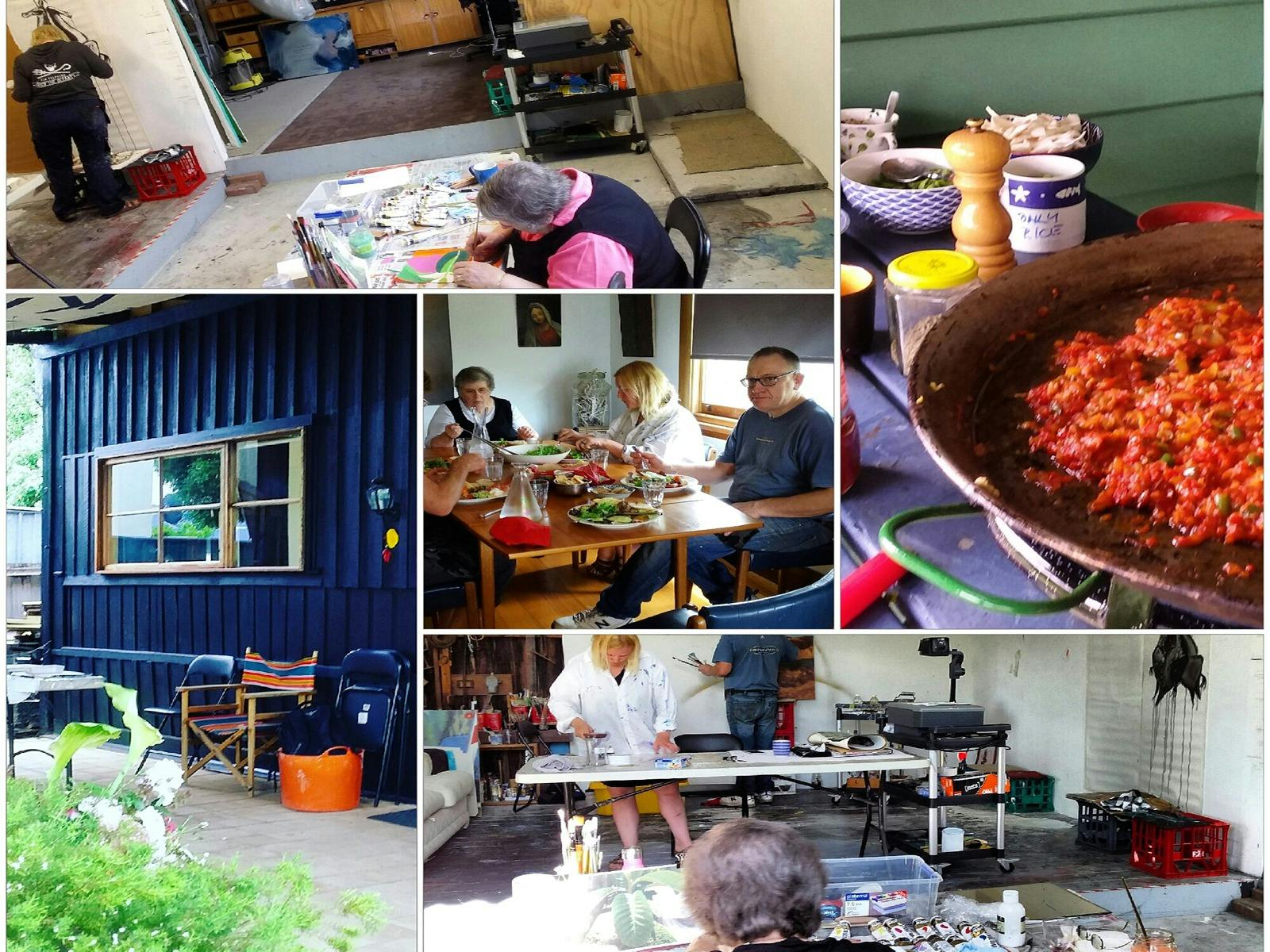 collage of studio and workshop participants