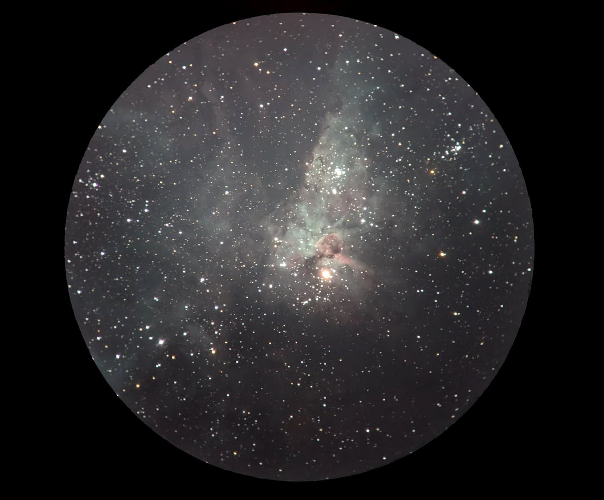 A nebula viewed through our smallest telescope