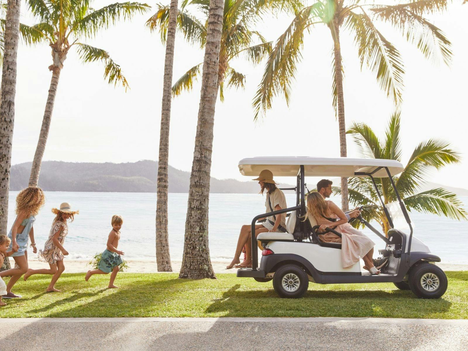 A family on a buggy