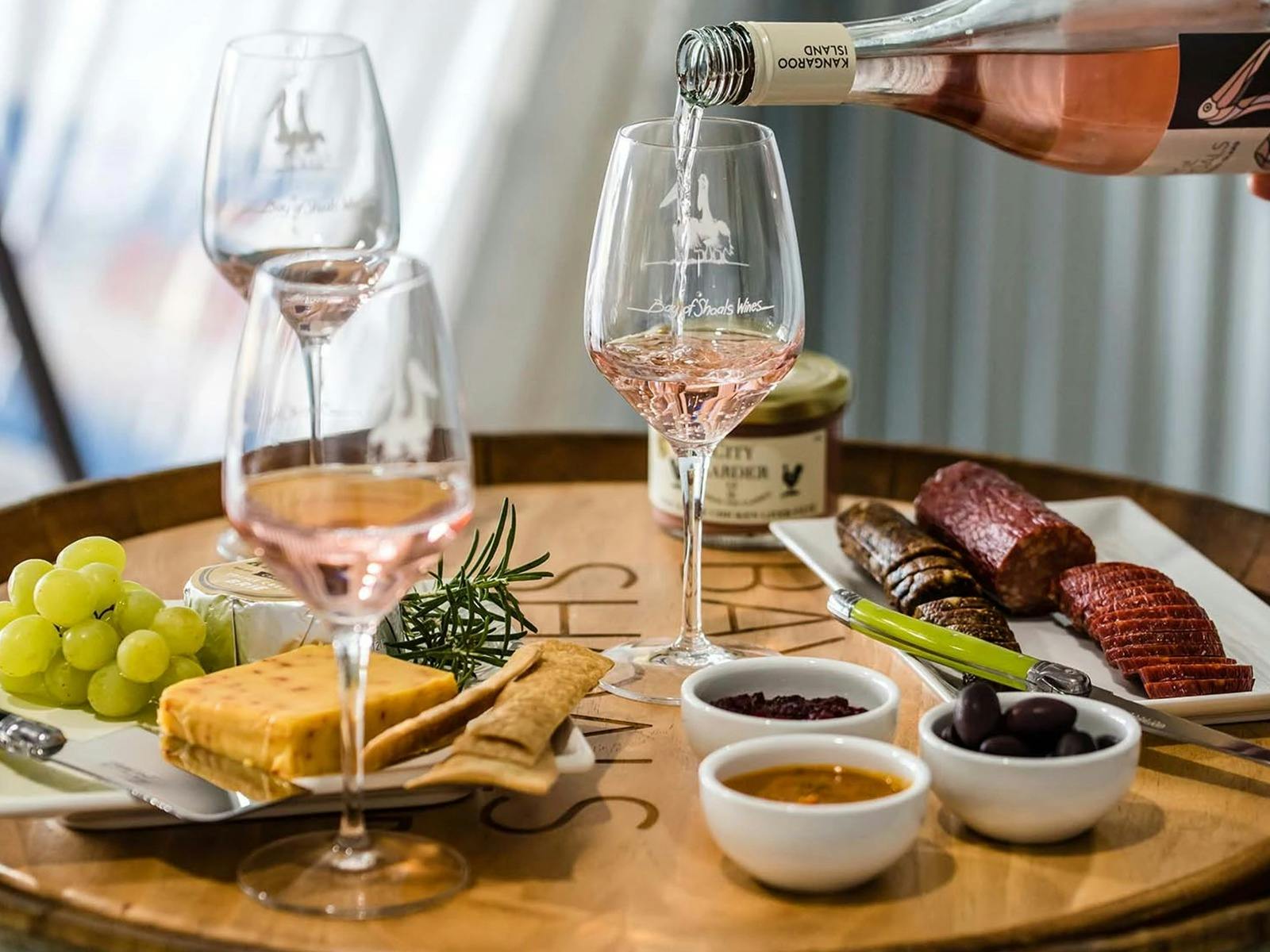 Wine tasting and platters at Bay of Shoals wines