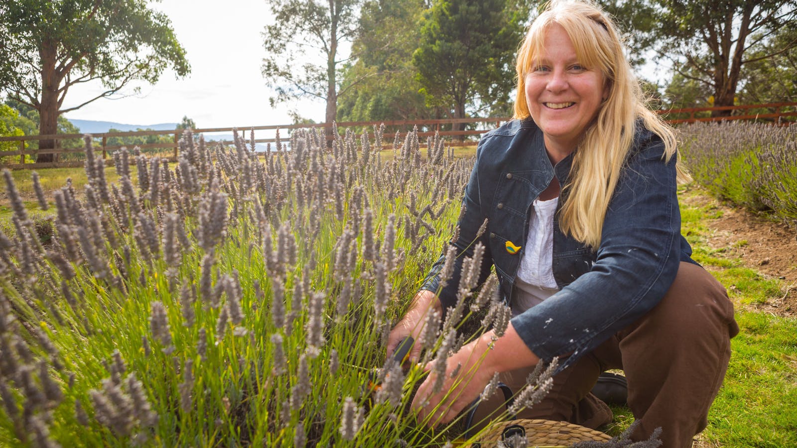 Llisa in the lavender field at Campo de Flori