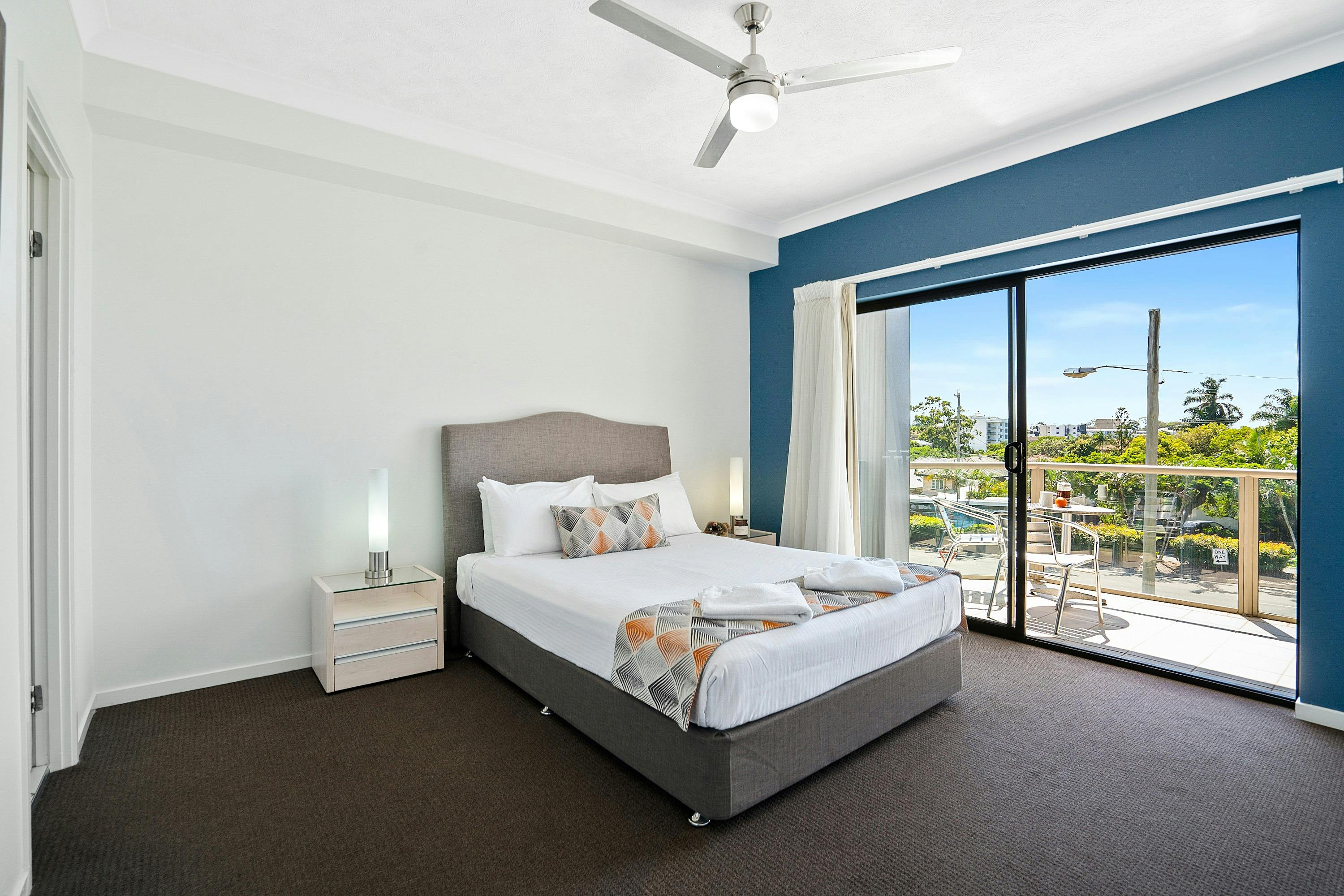 Example of a Master Bedroom in Apartments