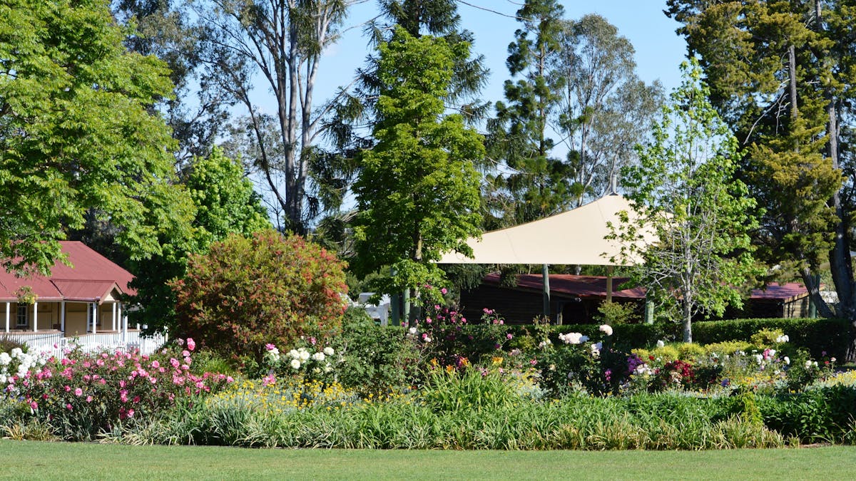 outside gardens at Ringsfield Nanango