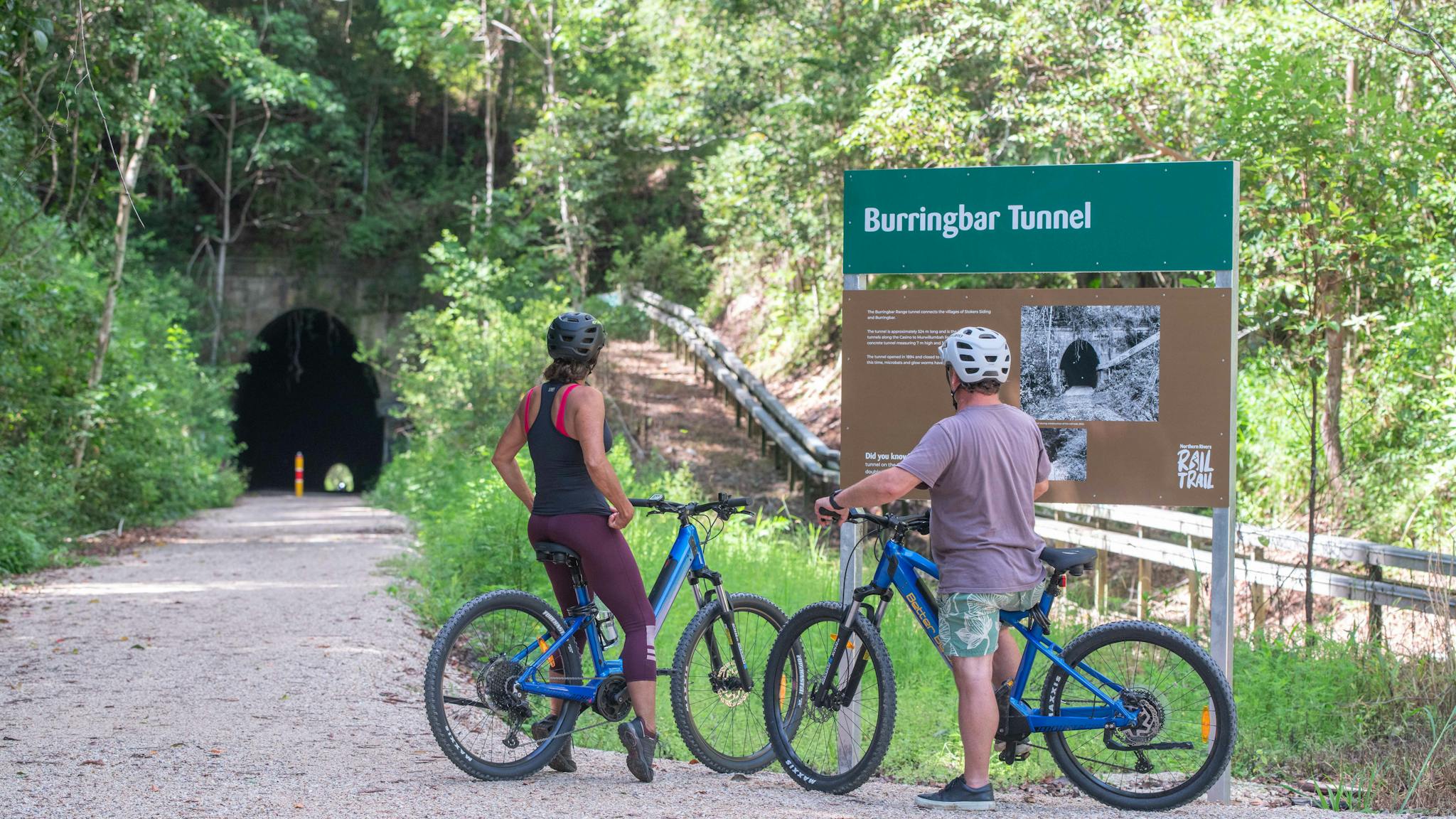 Burringbar Tunnel is a highlight on this section of the Northern Rivers Rail Trail on Better By Bike
