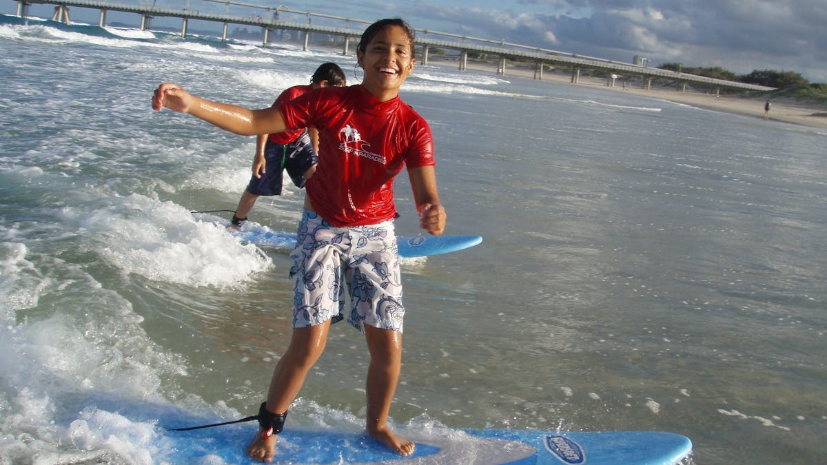 kids surf lessons Gold Coast, kids surfing Gold coast, Learn to surf