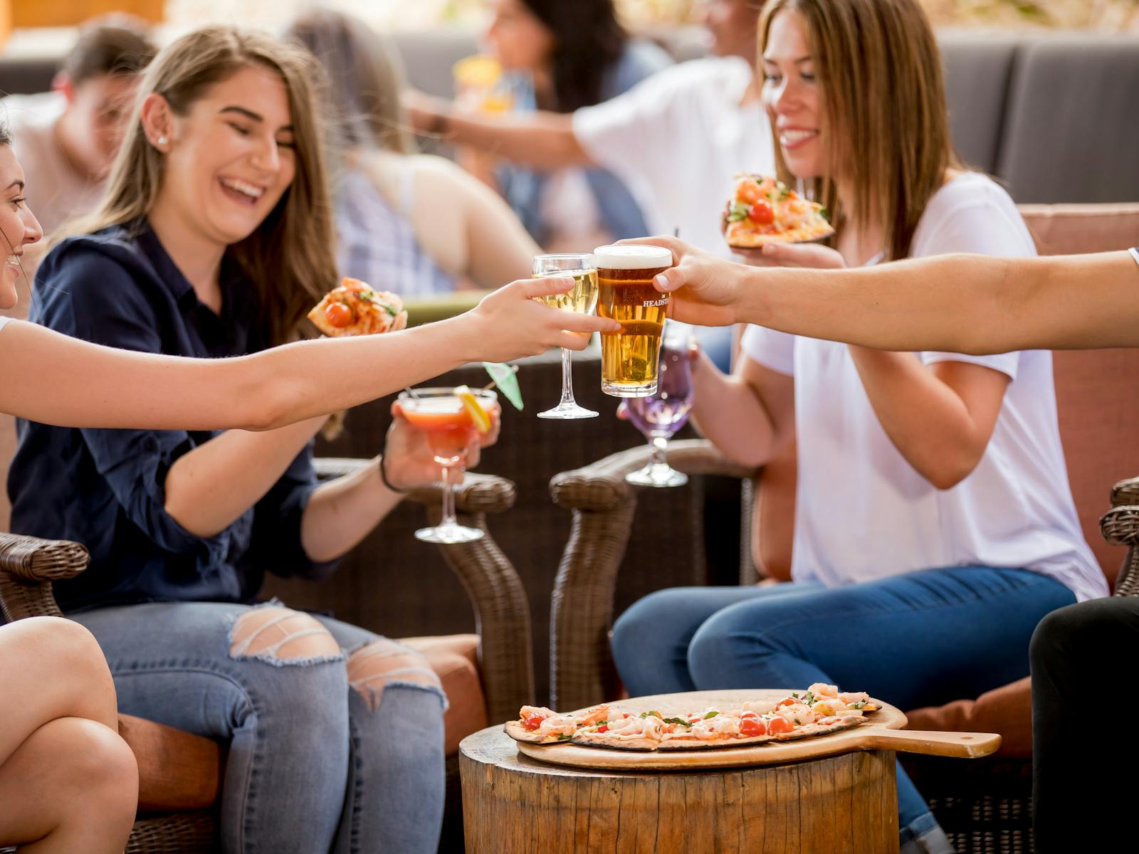 pizza night cocktails trivia night outdoor terrace