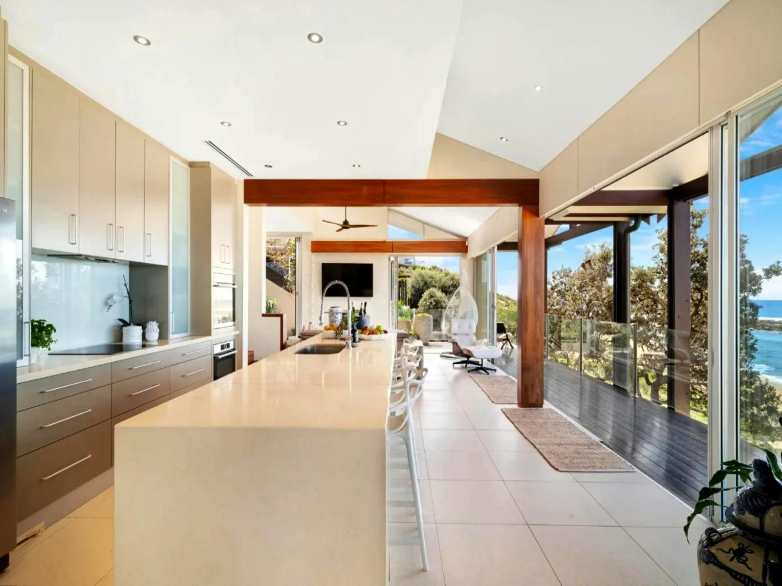 Fully equipped kitchen with breathtaking ocean views