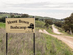 The turn off to Mt Brown Bush Camping on the Gunyah Road