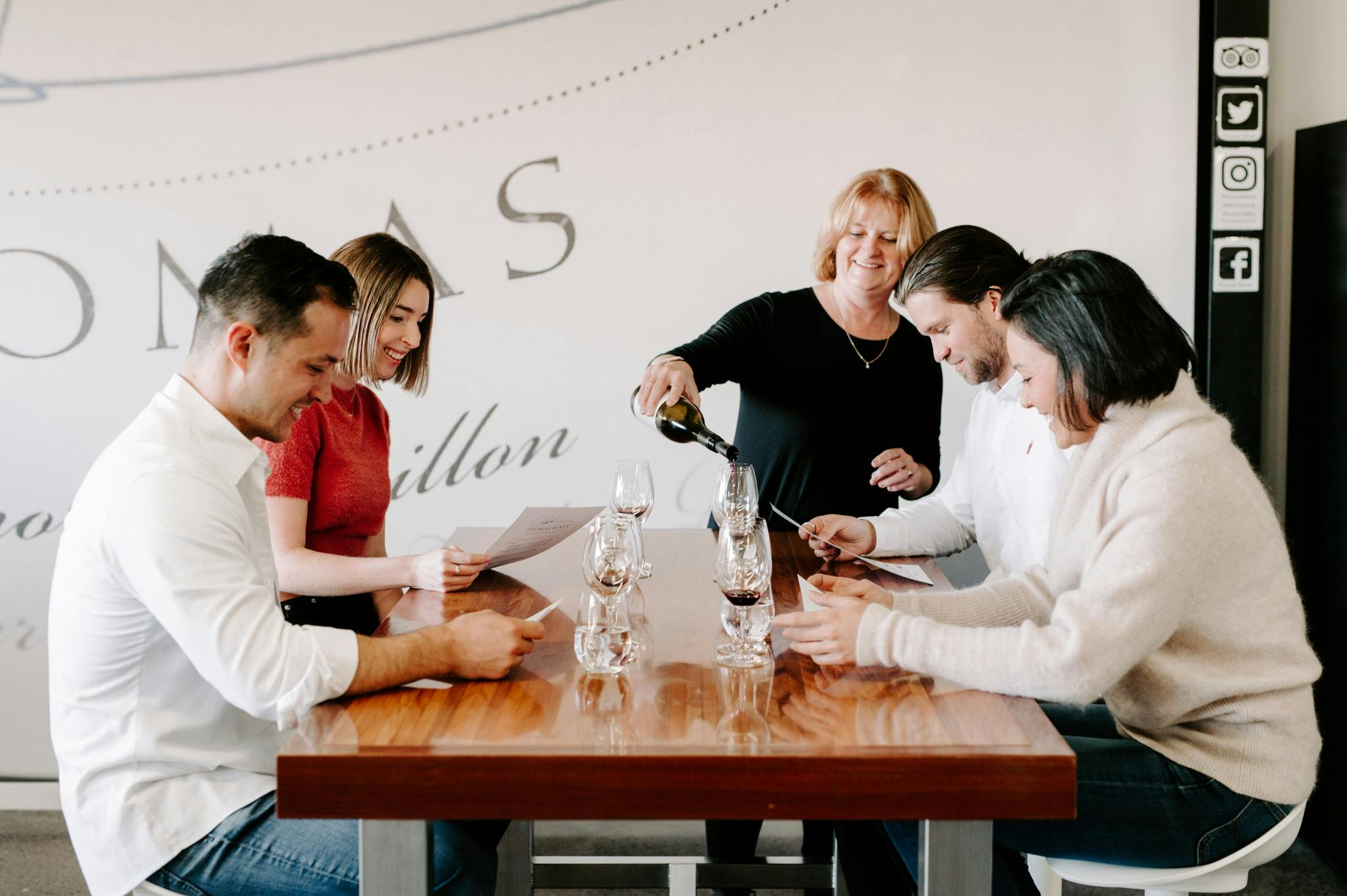 Seated tasting Experience at Thomas Wines