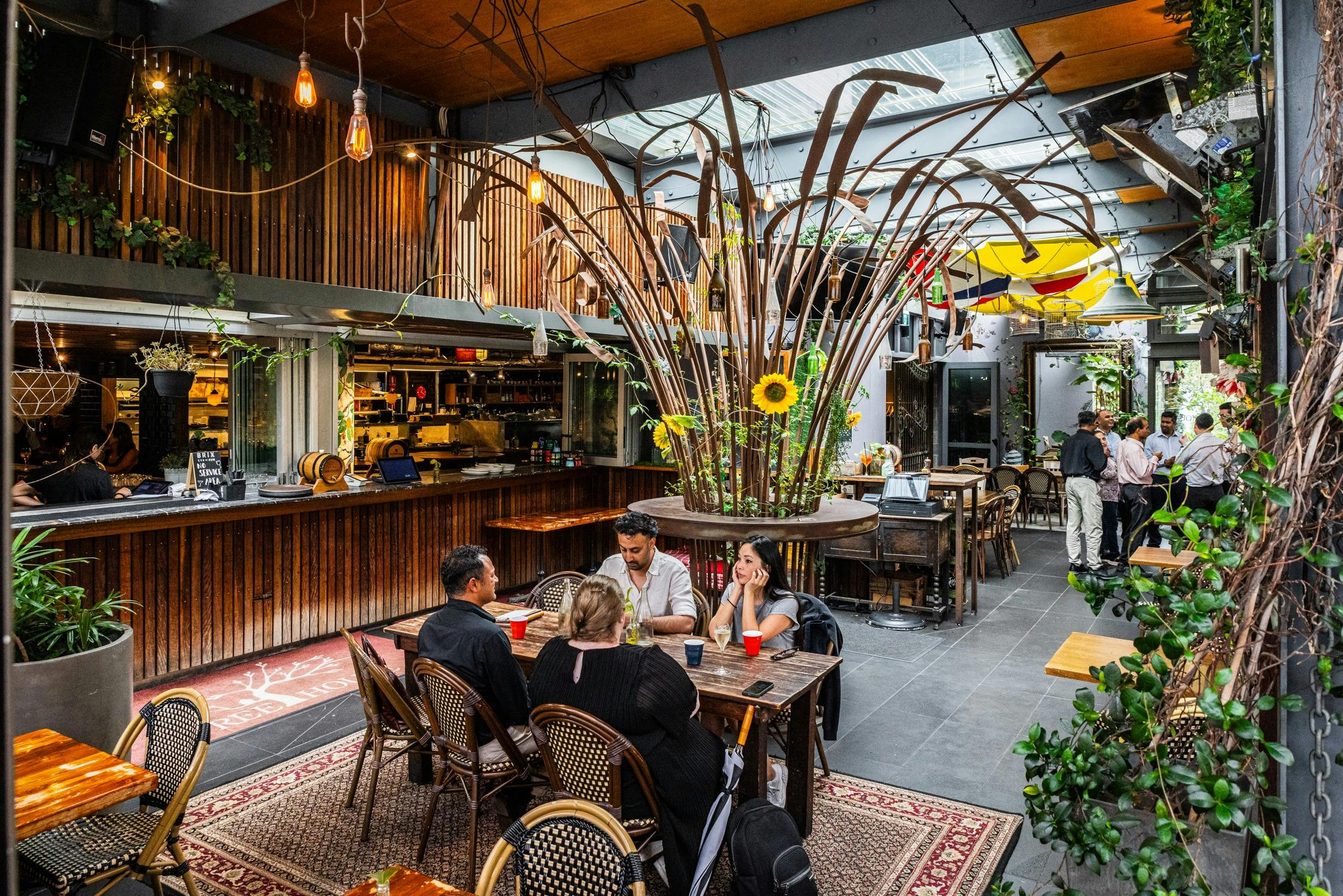 The terrace at The Treehouse Hotel in North Sydney