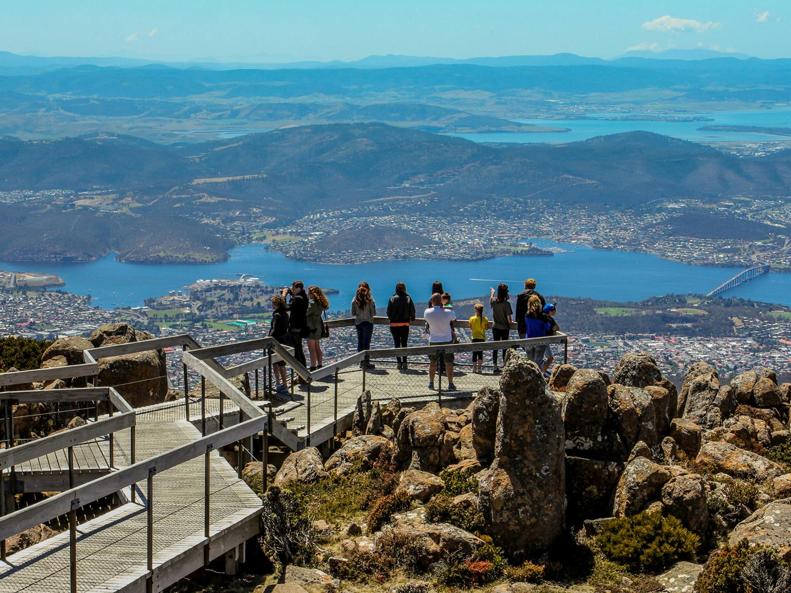 View of Hobart from Mt Wellington/kunanyi Lookout