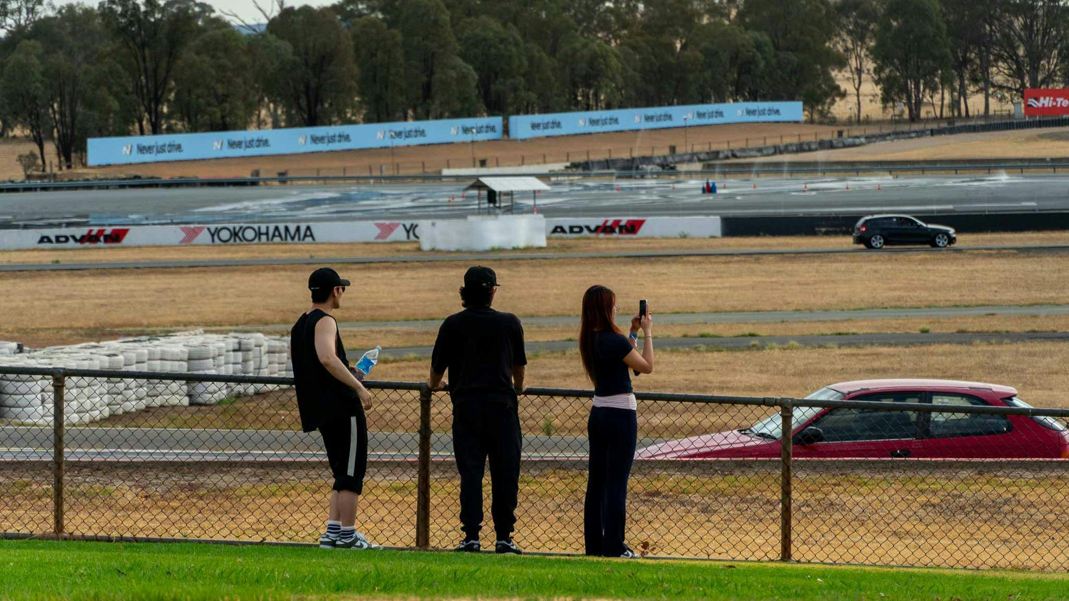 People watching and filming