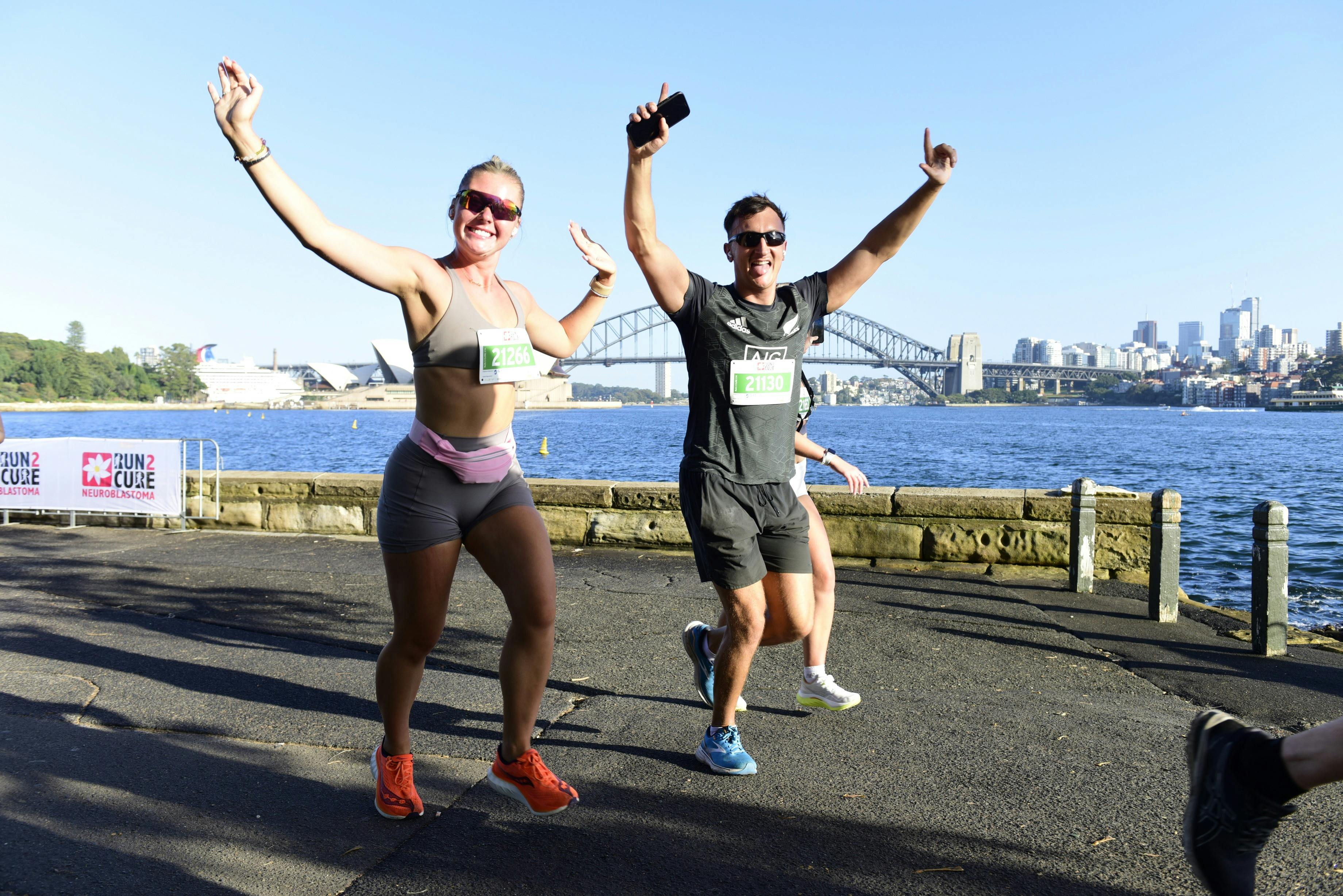 Happy runners