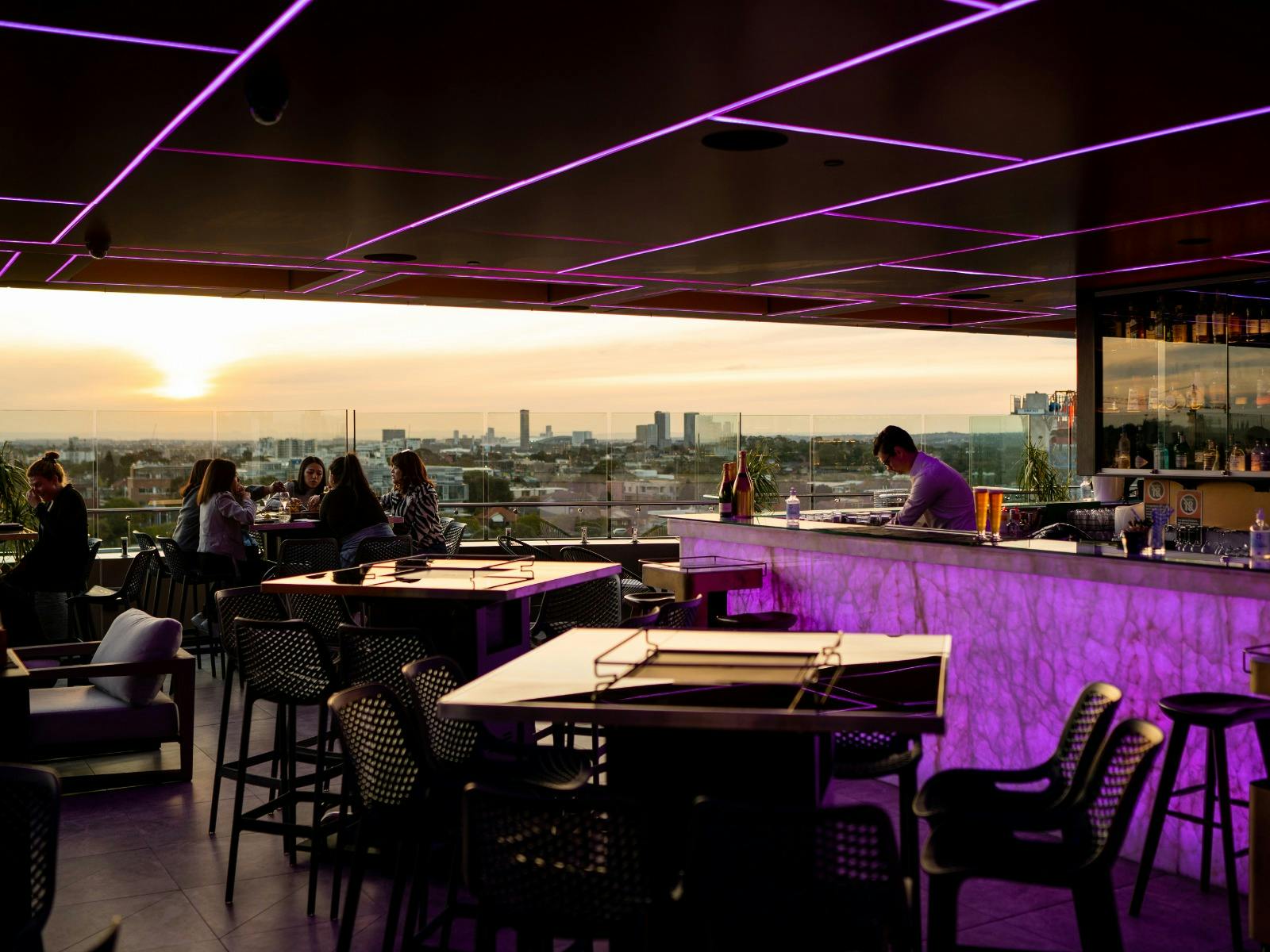 SKYE Bar and Lounge - Evening View