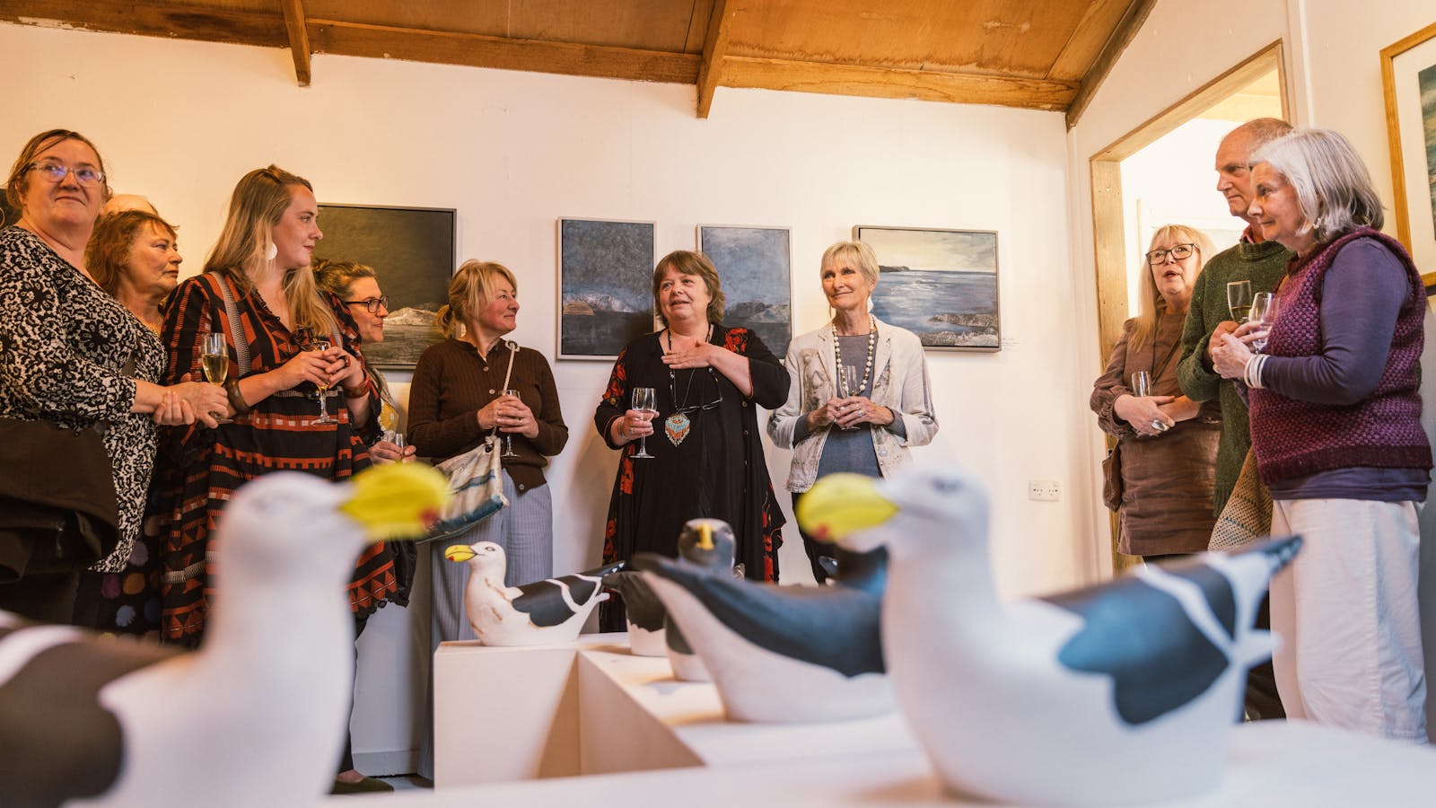 Opening speech with artists Eve Howard and Pamela Jones at Call of the South, 2025.