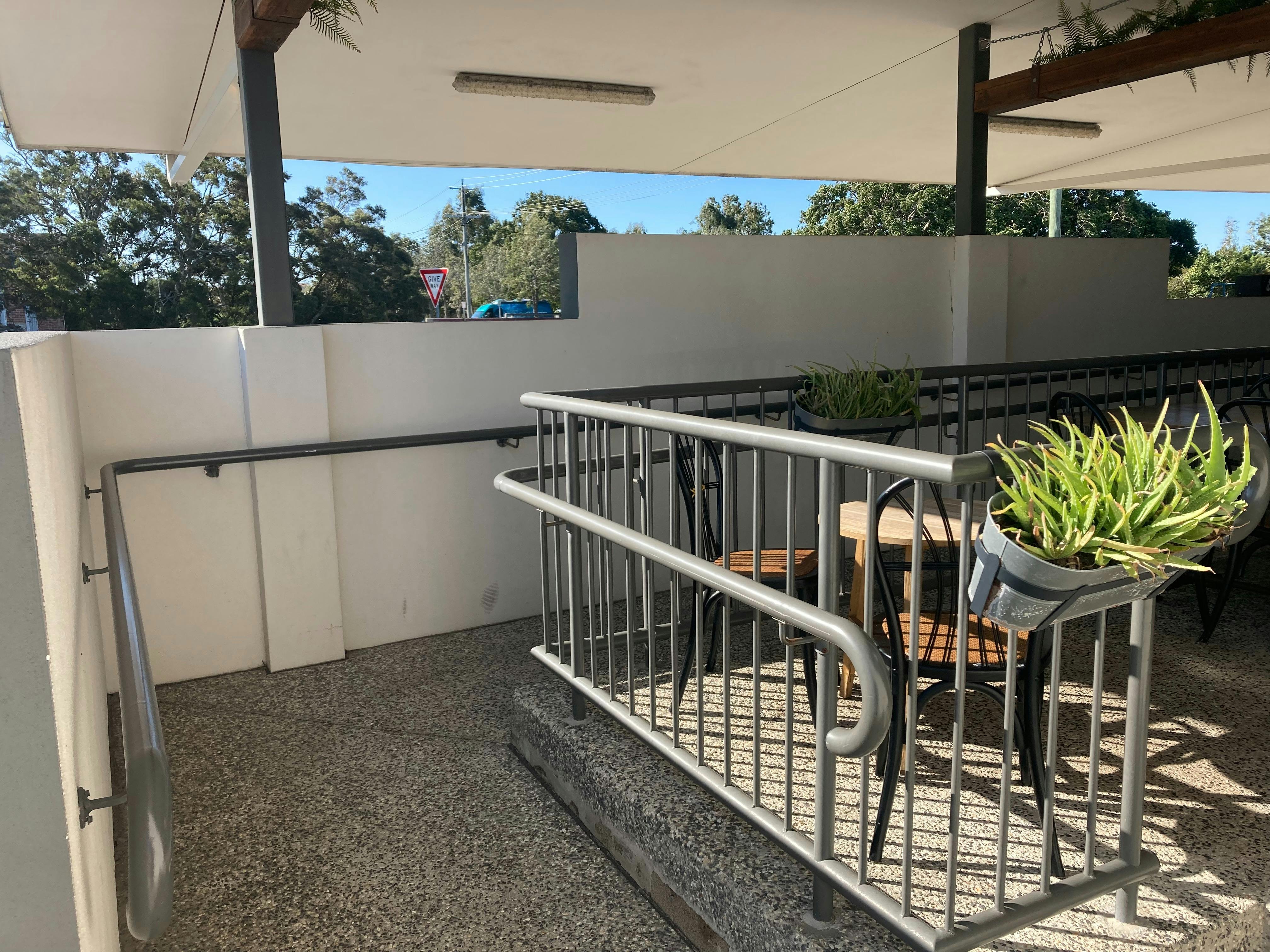 The Pantry is accessible via a wheelchair ramp as well as steps