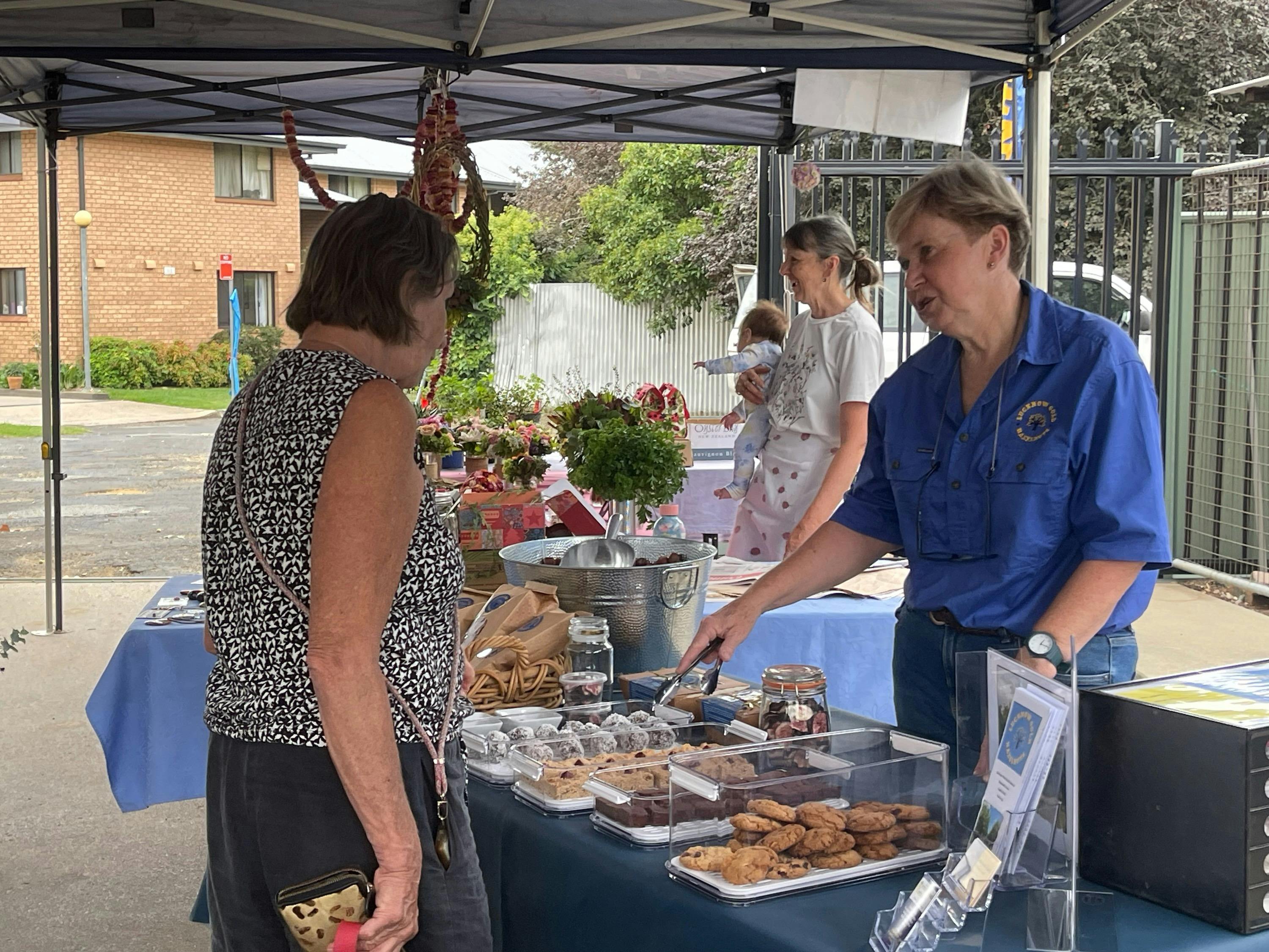 Jenny from Lucknow Gold hazelnuts discussing some of her homemade, hazelnuts inspired treats.