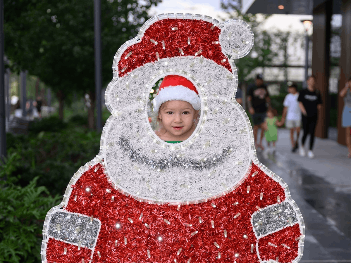 Santa cut out with little girl's face