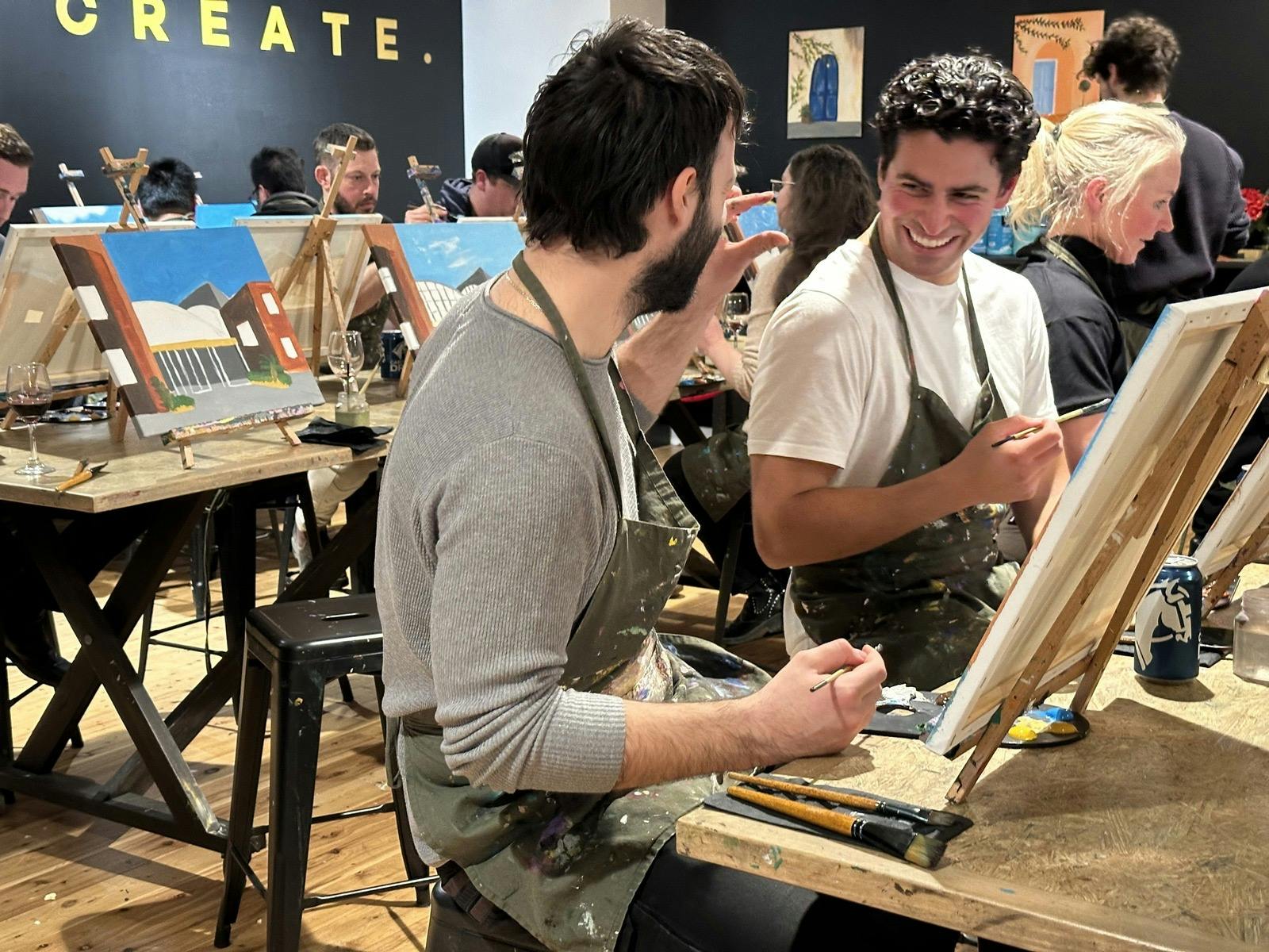 Attendees enjoying the Frida's experience.