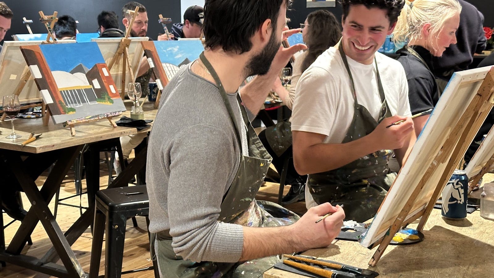 Attendees enjoying the Frida's experience.