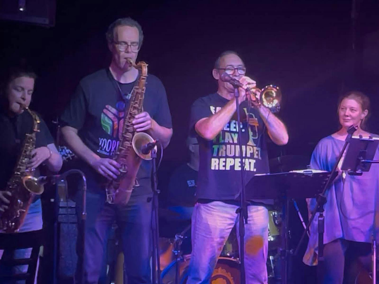 Beatroute & the Nang Nangs Original Band Performing, sax, trumpet and more