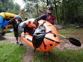Pack raft ready for action