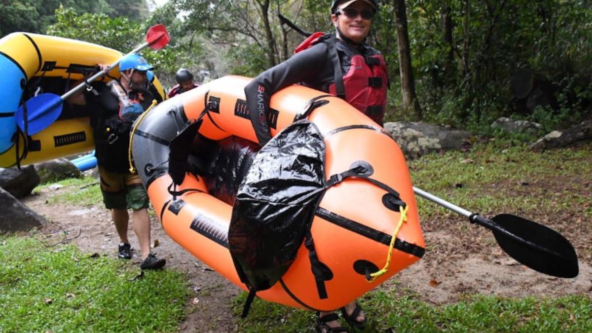Pack raft ready for action