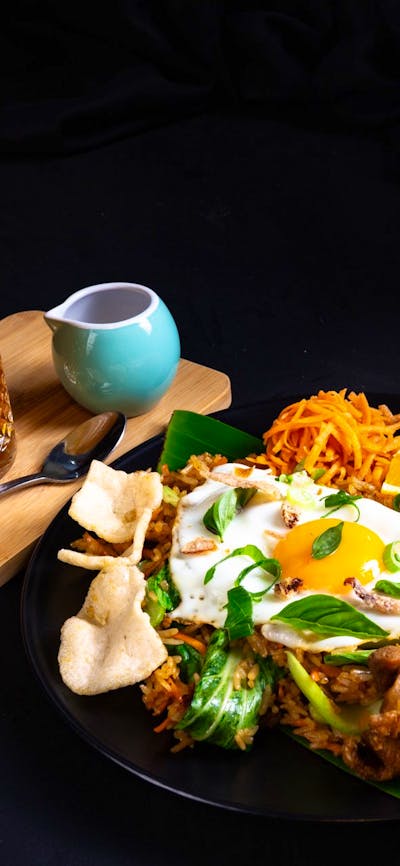 Nasi Goreng with chicken + Jasmine Iced-tea