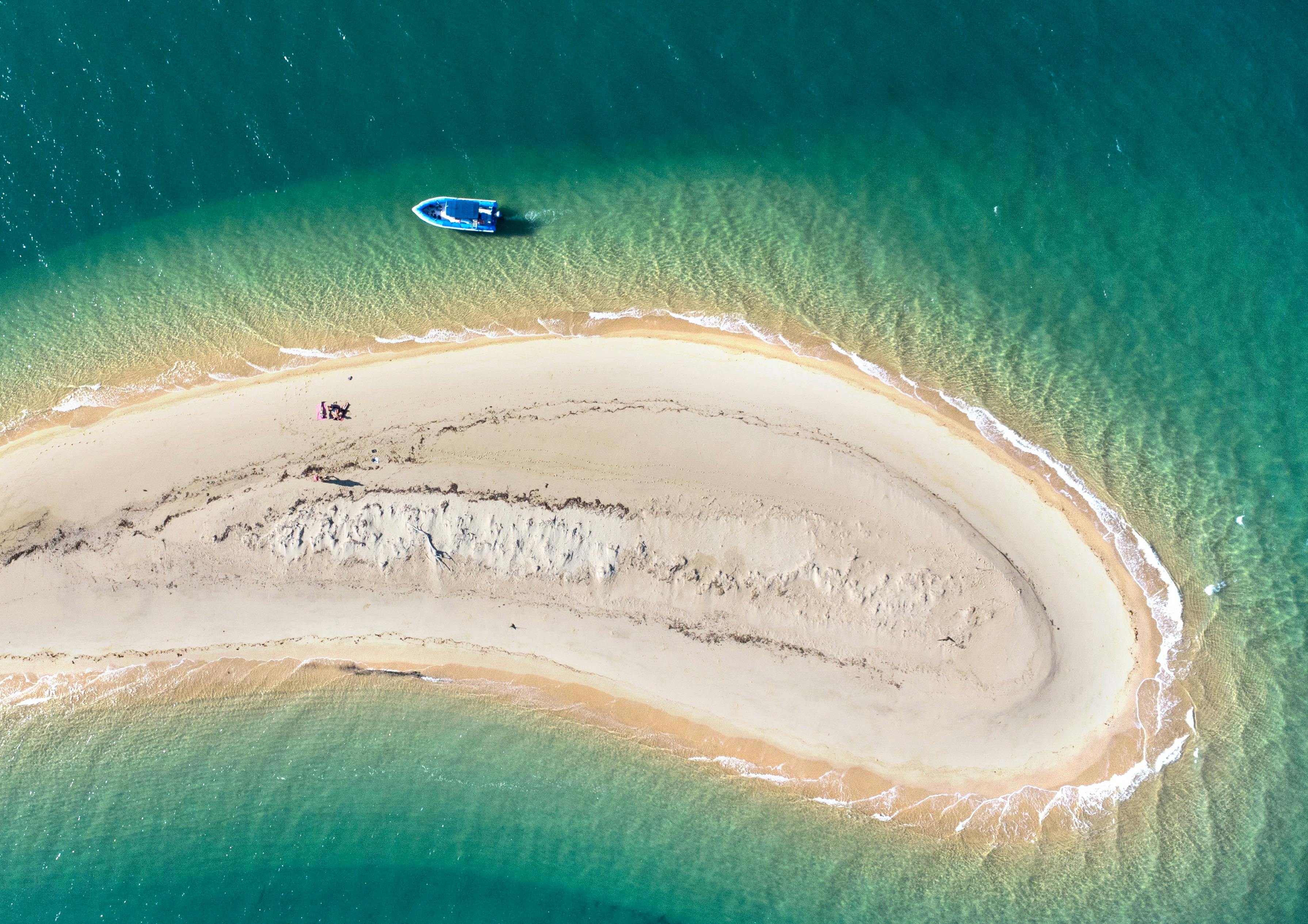 Drone shot of Dunk Island spit