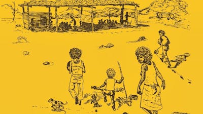 Illustration of the Papunya community in Northern Territory