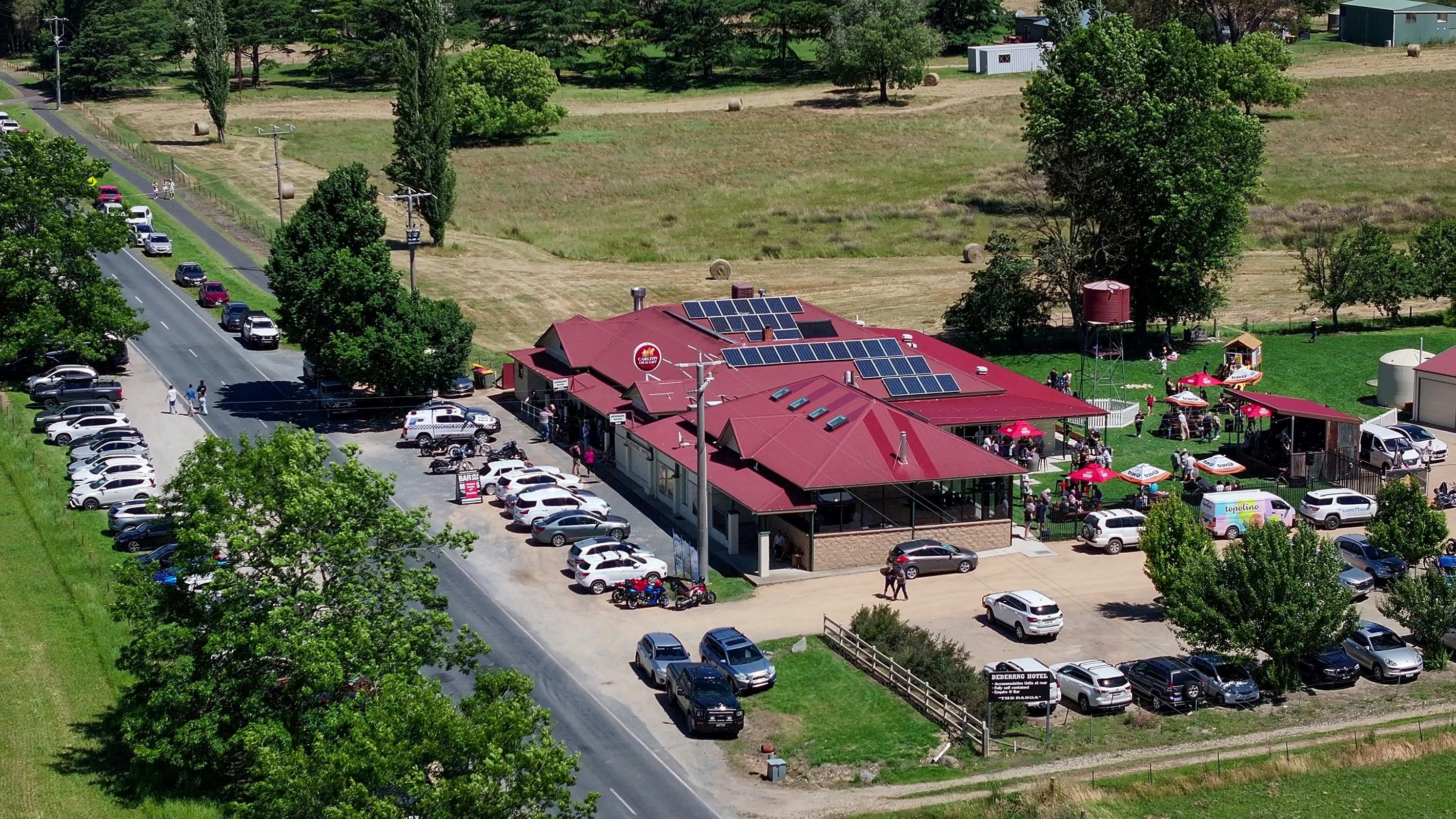 The Dederang Hotel, ariel shot of the venue