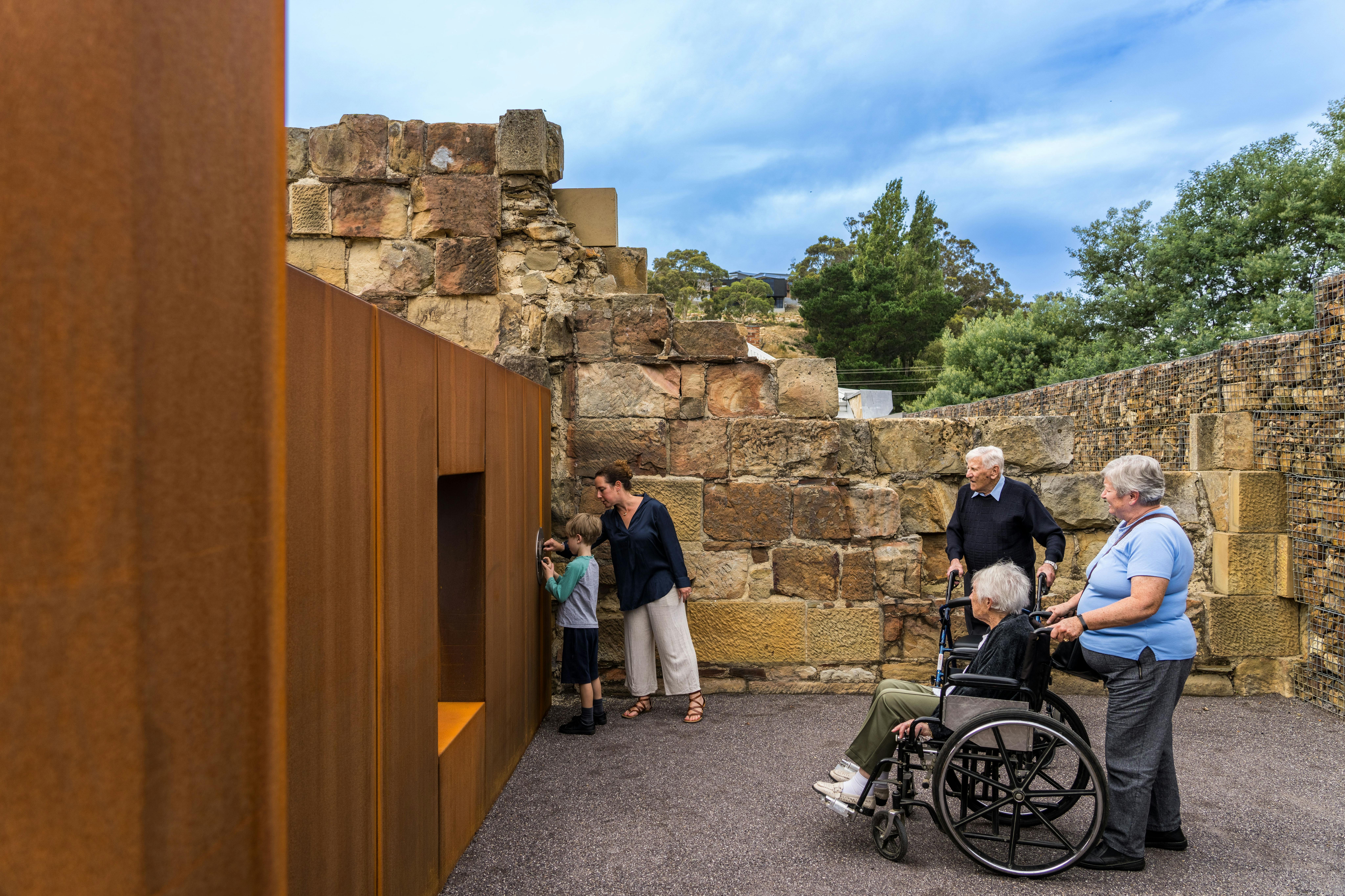 Guests explore the site at their own leisure