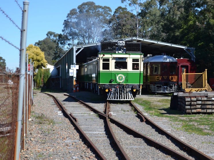 CPH 7 leads CPH 3 and 1 out of the shed ready for the trial run