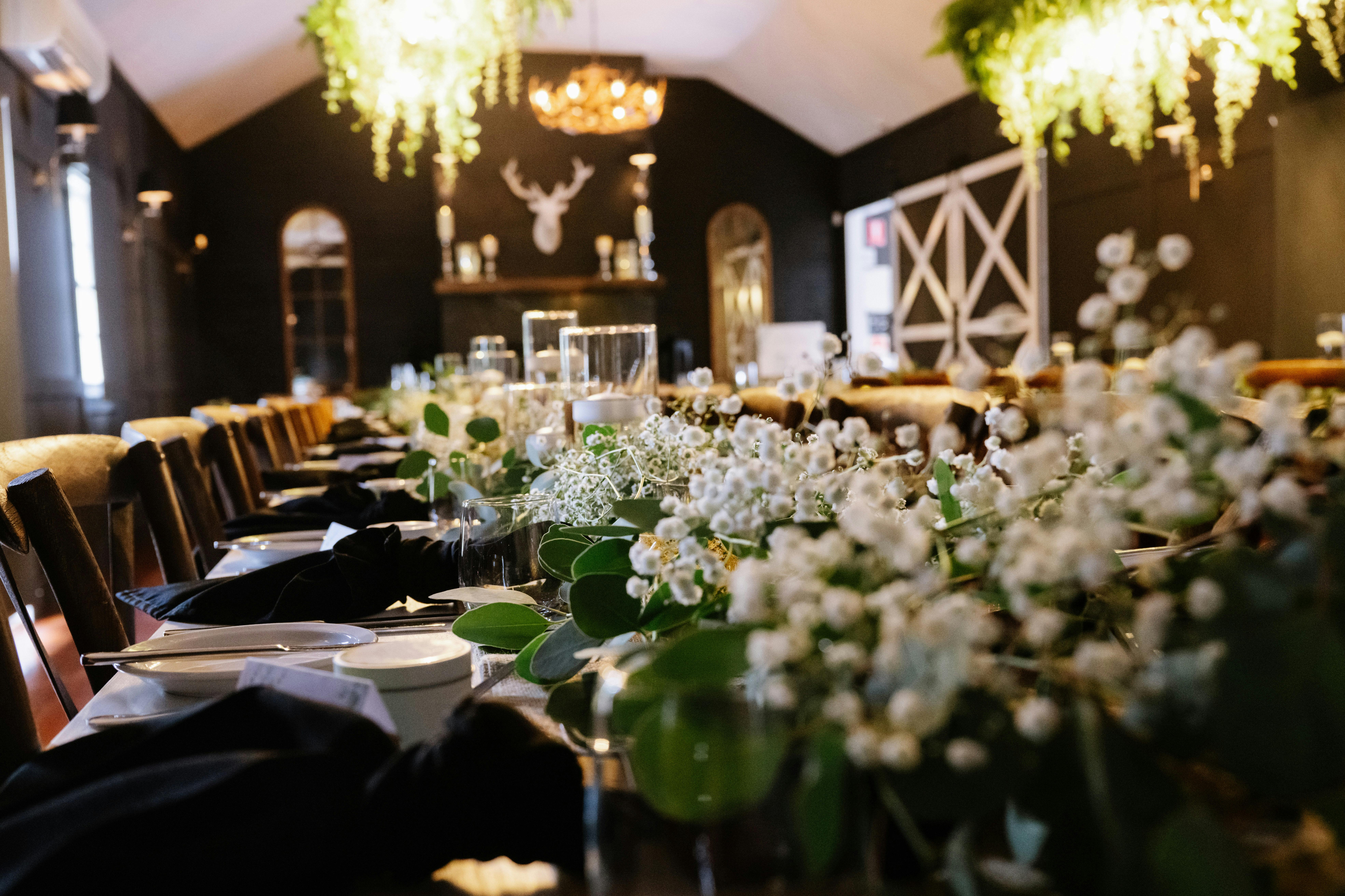 black hall interior reception