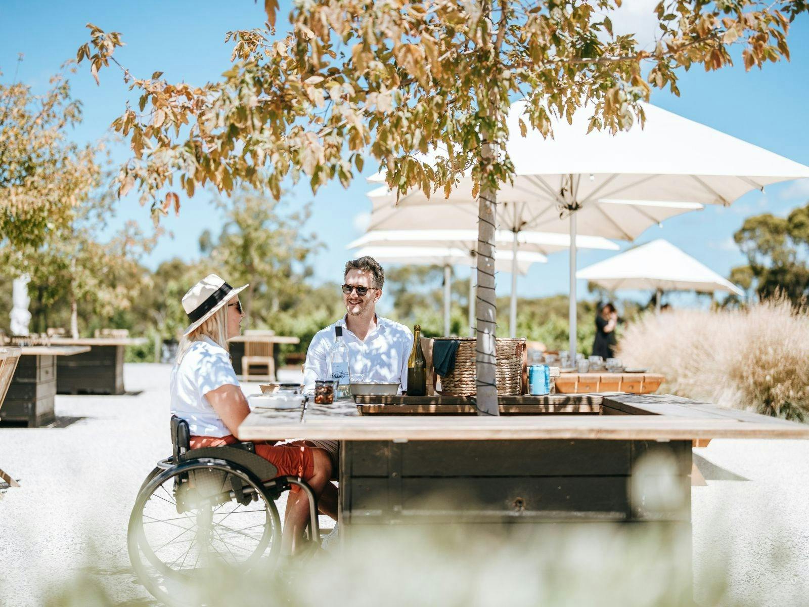 Enjoying the Terrace at The Lane Vineyard in Hahndorf