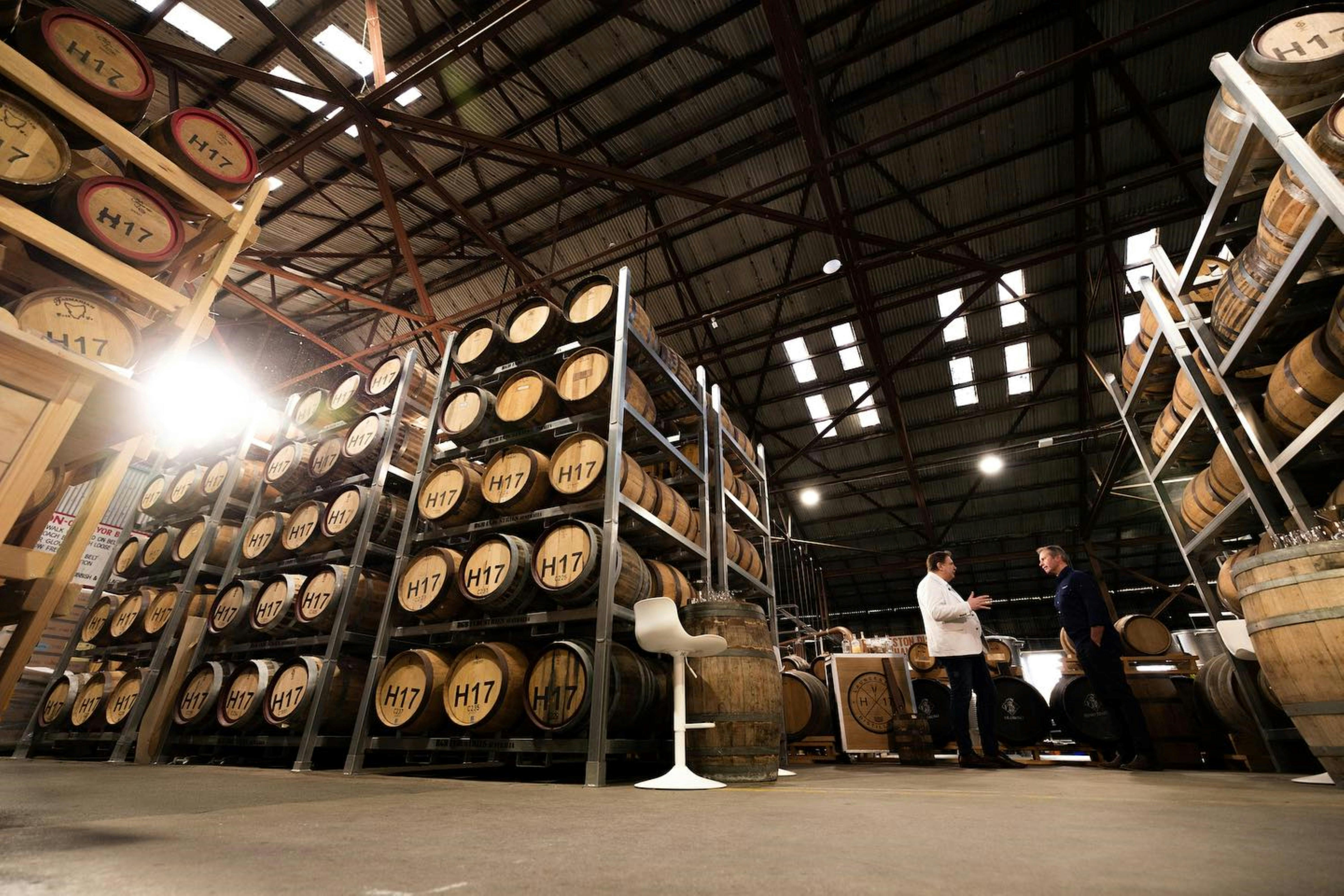 Barrel Racks and Visitor Viewing Area