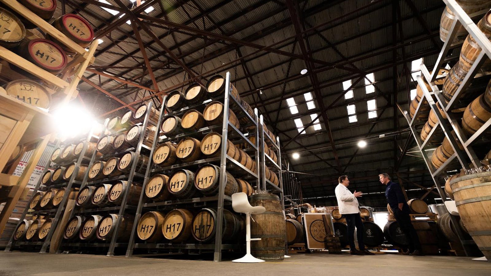 Barrel Racks and Visitor Viewing Area
