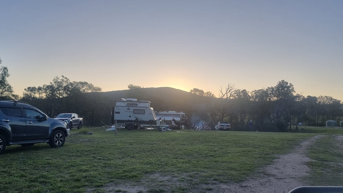 Vans at sunset