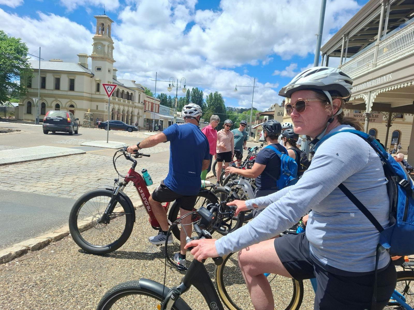 cyclist in Beechworth